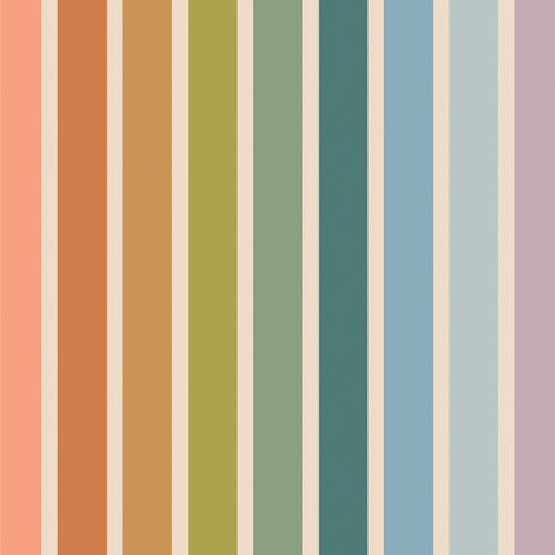 Slow Summer - Summer Stripe in Canvas - Suzy Quilts - C99312 - Half Yard