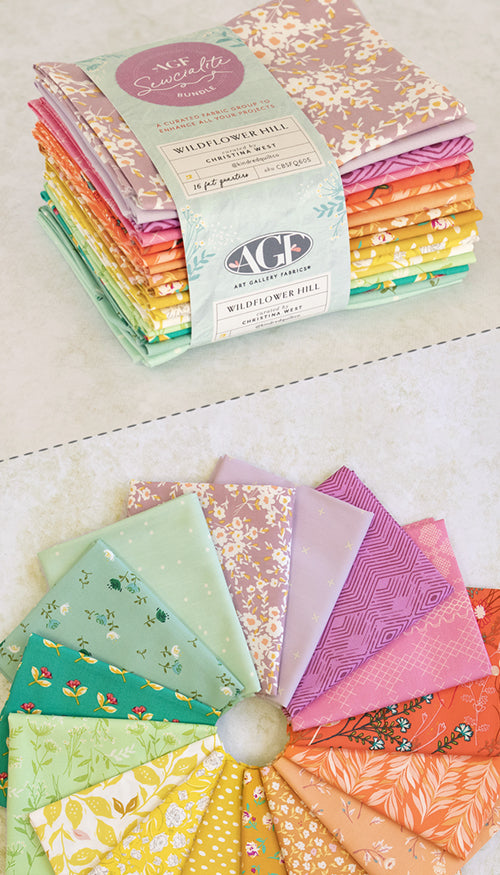 Wildflower Hill - AGF Socialites Bundle - Curated by Christina West @kindredquiltco - Art Gallery Fabrics - CBSFQ605