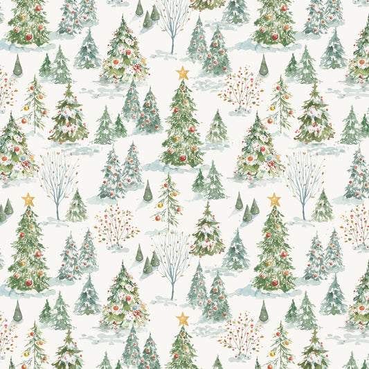 Santa's Fair - Forest in Cloud - Lisa Audit - CD19201-CLOUD - Half Yard (Preorder)