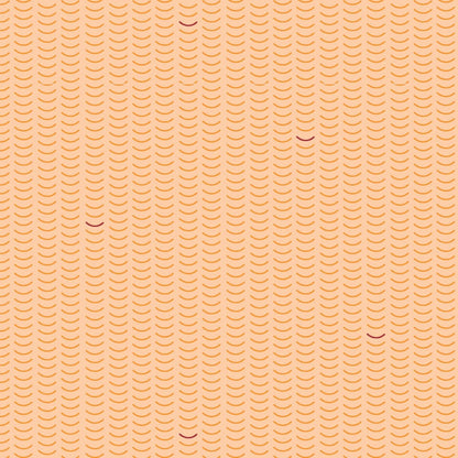 Cotton quilting fabric pattern called 'Ripple in Creamsicle'. Part of the 'Basics Vol. 1' fabric collection. Designed by Charley Harper for fabric company Birch Fabrics. SKU: CH-365-CREAMSICLE. 44-45 inch width.