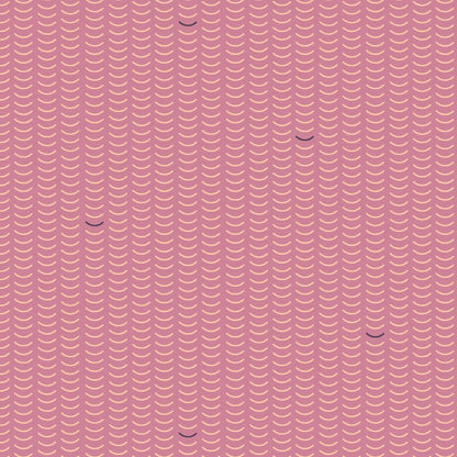 Cotton quilting fabric pattern called 'Ripple in Taffy'. Part of the 'Basics Vol. 1' fabric collection. Designed by Charley Harper for fabric company Birch Fabrics. SKU: CH-365-TAFFY. 44-45 inch width.