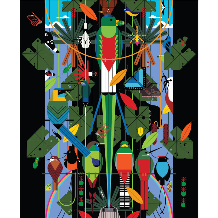 Monteverde Habitat Vol. 1 - Monteverde Habitat Poster Panel 36" Digital - Charley Harper - CH-366