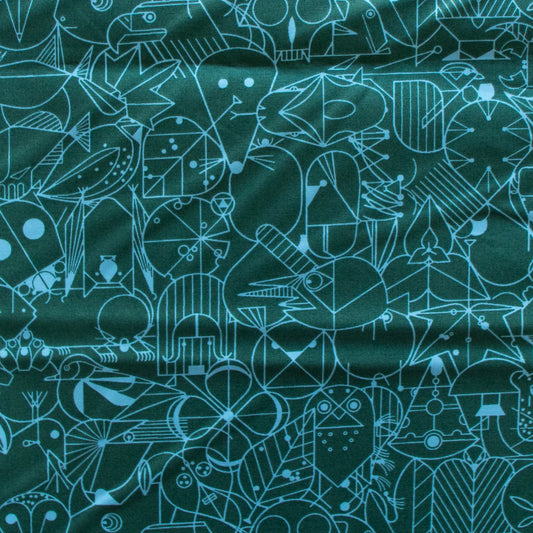 End Papers Basic  - Evergreen - Charley Harper - CH-300-EVERGREEN