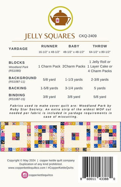 Jelly Squares Quilt Pattern - Sarah Sumbera - CKQ 2409 - Printed Pattern