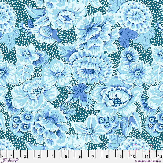 Floral with Dots in Blue - Kaffe Fassett Cotton Lawn Collection