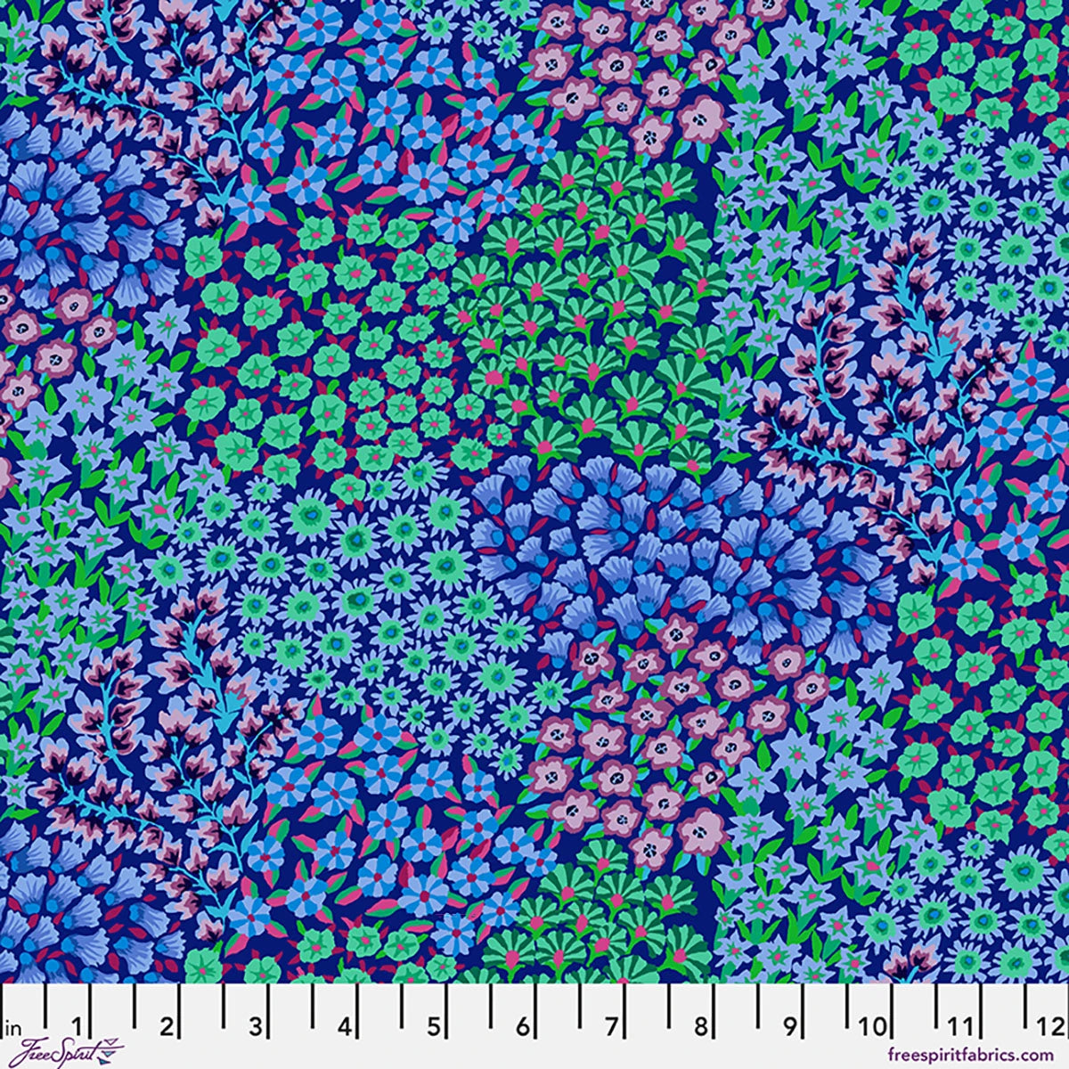 Persian Garden in Blue - Kaffe Fassett Cotton Lawn Collection