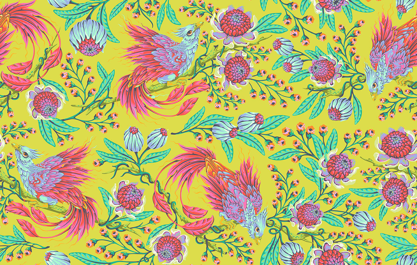 Hot Wings in Apple cotton lawn fabric, part of the Legendary fabric collection by Tula Pink (SKU: CLTP001.APPLE)