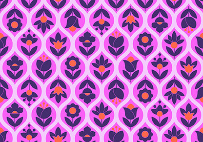 Beg Your Garden in Sugar Plum cotton lawn fabric, part of the Legendary fabric collection by Tula Pink (SKU: CLTP002.SUGARPLUM)