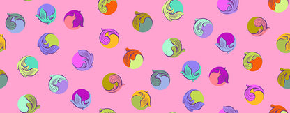 Gumdrop in Wild Orchid cotton lawn fabric, part of the Legendary fabric collection by Tula Pink (SKU: CLTP004.WILDORCHID)