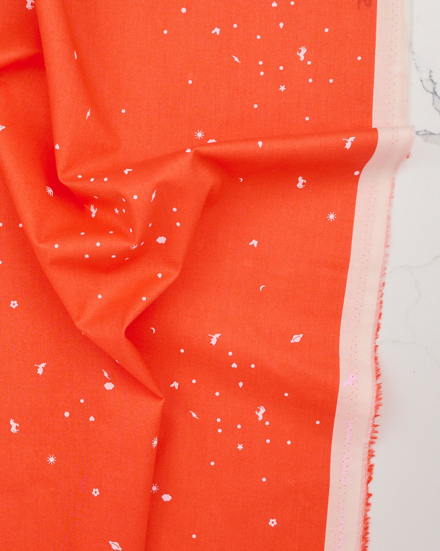 Charmed in Coral Crush COTTON LAWN - Legendary by Tula Pink - Half Yard (Preorder)