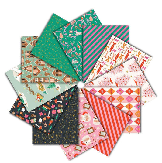 Holly Jolly Fat Quarter Bundle, 12 Pieces - by Faye Guanipa