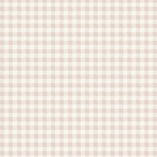 A closeup shot of the quilting fabric pattern called Checkered Charm Hay, designed by AGF Studios. The SKU is CTG77101.