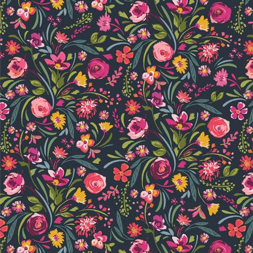 Graceful Blooms quilting fabric, part of The Cur8tor Bohemia fabric collection by AGF Studio (SKU: CUR8BH102)