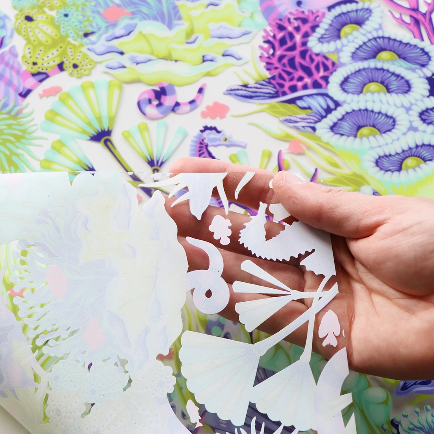 Reef What You Sew Vinyl - Floral Reef by Tula Pink - 18" x 25" (Preorder)