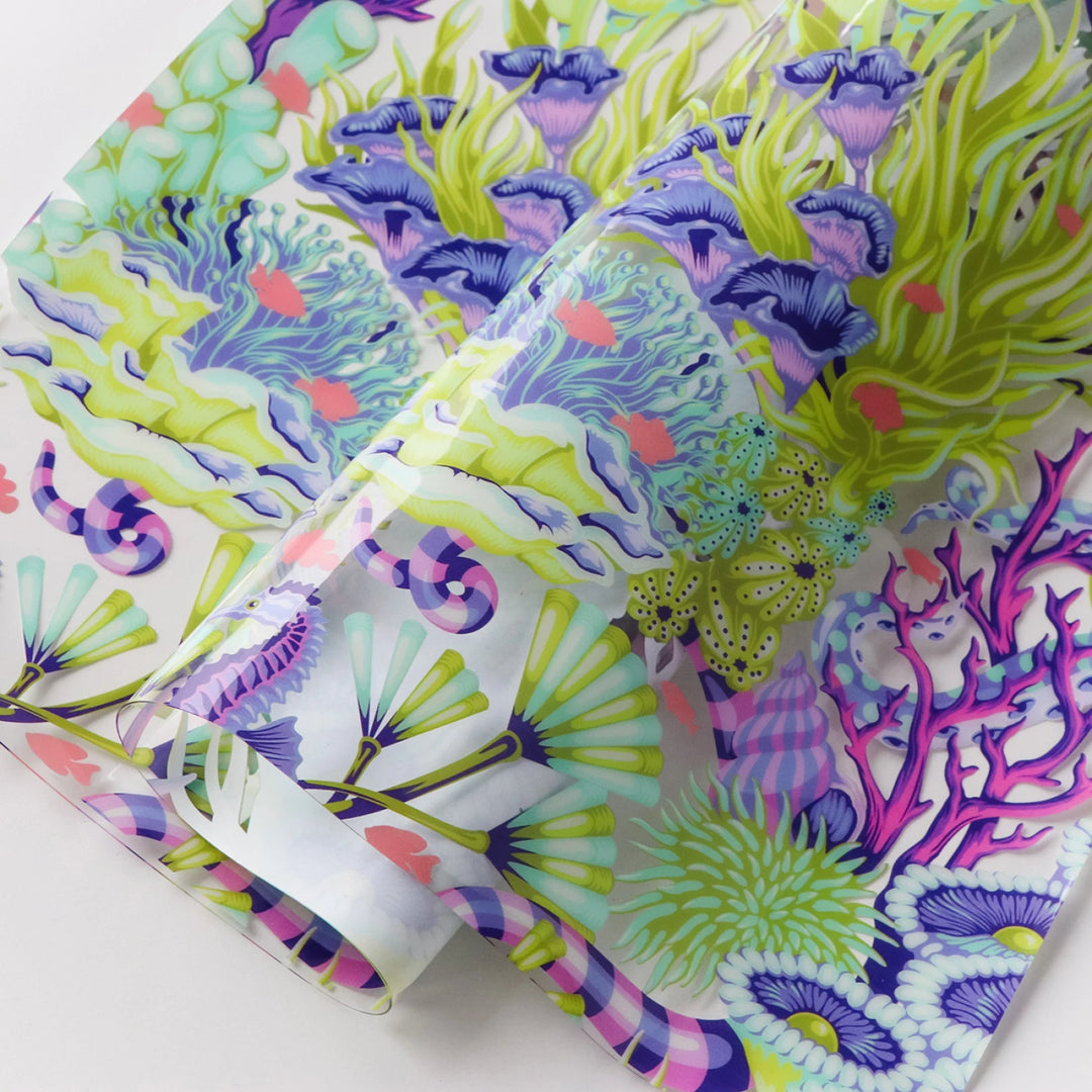 Reef What You Sew Vinyl - Floral Reef by Tula Pink - 18" x 25" (Preorder)