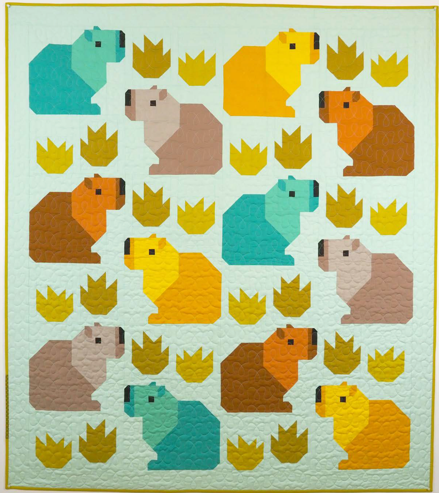Capybara Club Quilt Kit - Bella Solids by Elizabeth Hartman (Preorder)