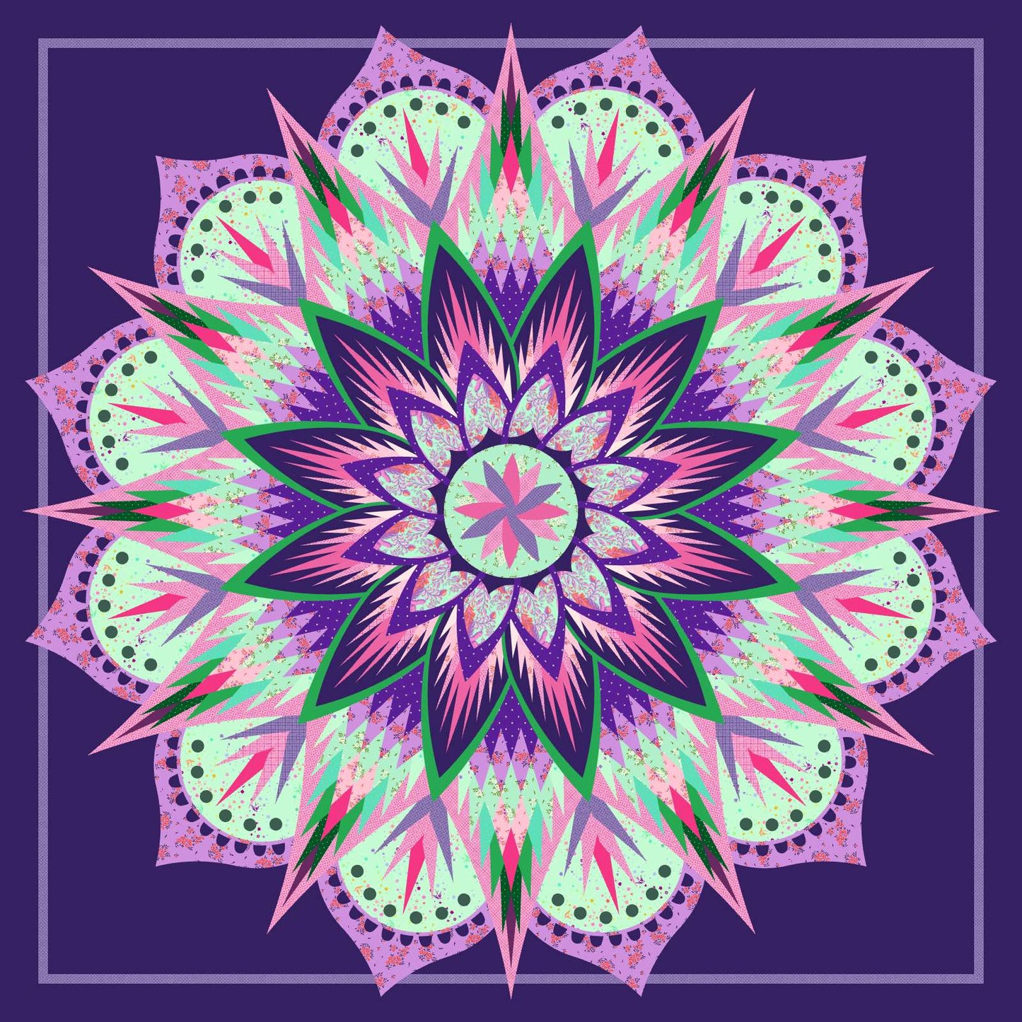 Carnival Flower Quilt Kit - Fabric Only (Preorder)