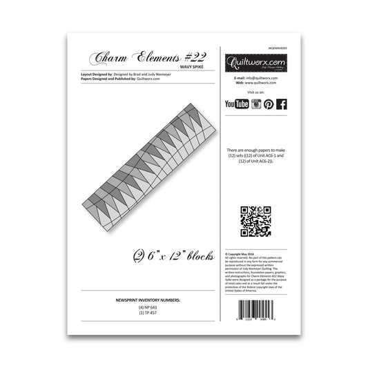 Charm Elements #22 6 inch in Wavy - Quiltworx - JNQ6WAVE003