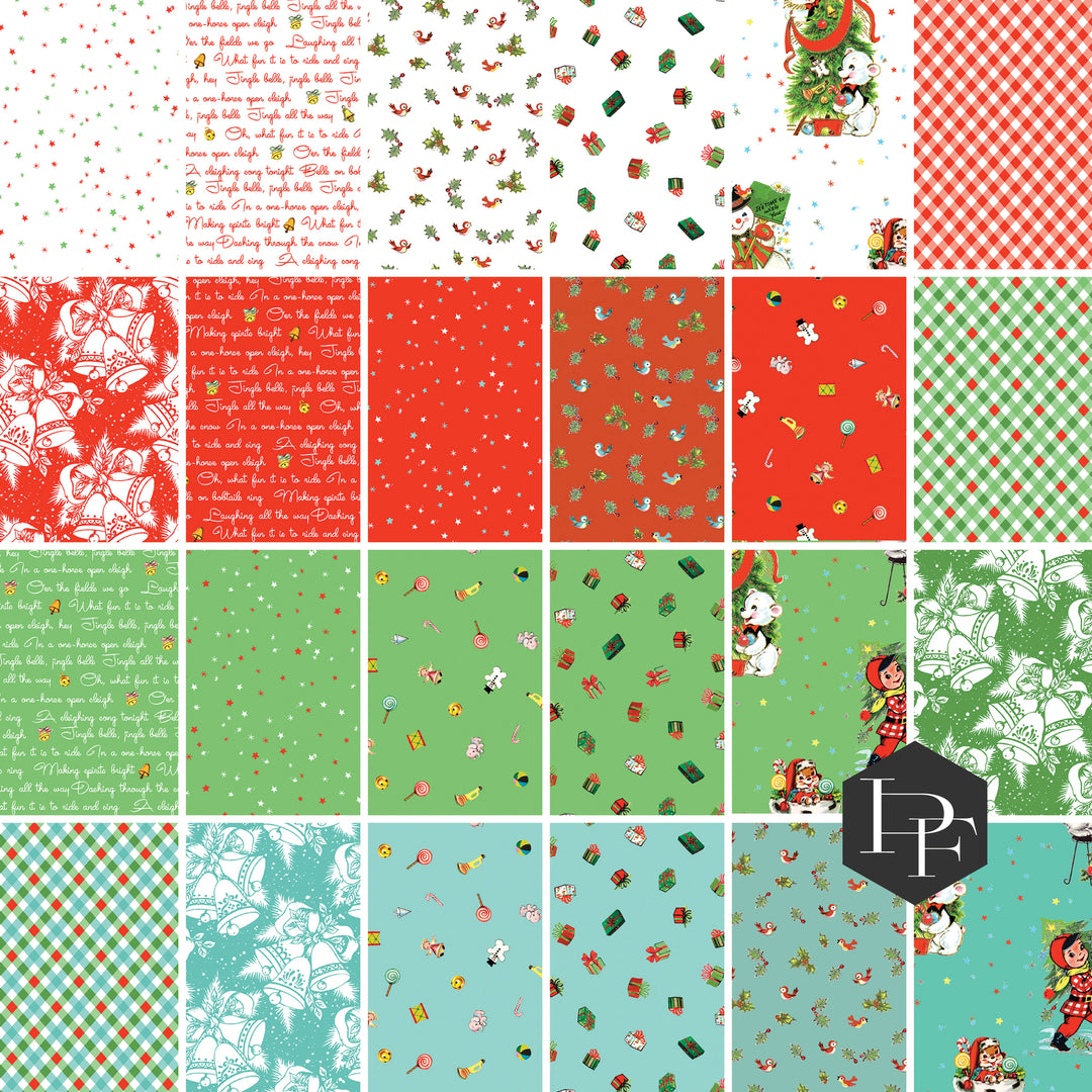 PREORDER - Jingle Bells - Fat Quarter Bundle of 24 pcs - Lindsay Wilkes - FQ-14830-24