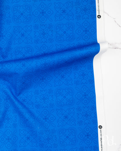Bandana Cobalt - Color Camp Dusk by Alison Glass - Half Yard Fabric (Preorder)