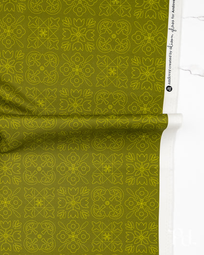 Bandana Dark Toad - Color Camp Grove by Alison Glass - Half Yard Fabric (Preorder)
