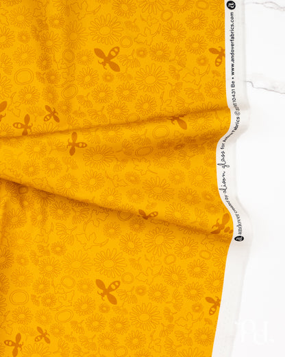 Bee Honey - Color Camp Sun by Alison Glass - Half Yard Fabric (Preorder)