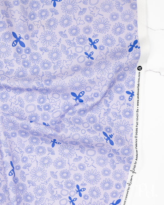 Bee Lighter Violet - Color Camp Dusk by Alison Glass - Half Yard Fabric (Preorder)