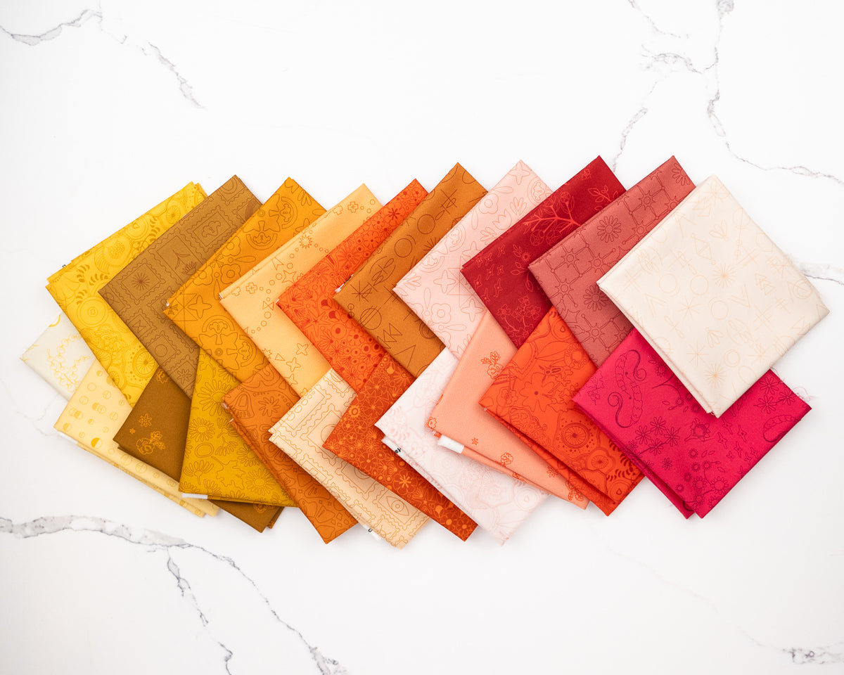 Color Camp Sun Fat Quarter Bundle by Alison Glass, 21 pieces (Preorder)