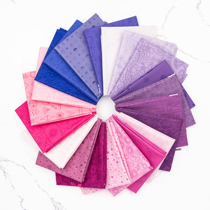 Color Camp Bloom Fat Quarter Bundle by Alison Glass, 21 pieces (Preorder)