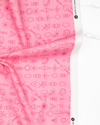 Game Day Light Strawberry - Color Camp Bloom by Alison Glass - Half Yard Fabric (Preorder)