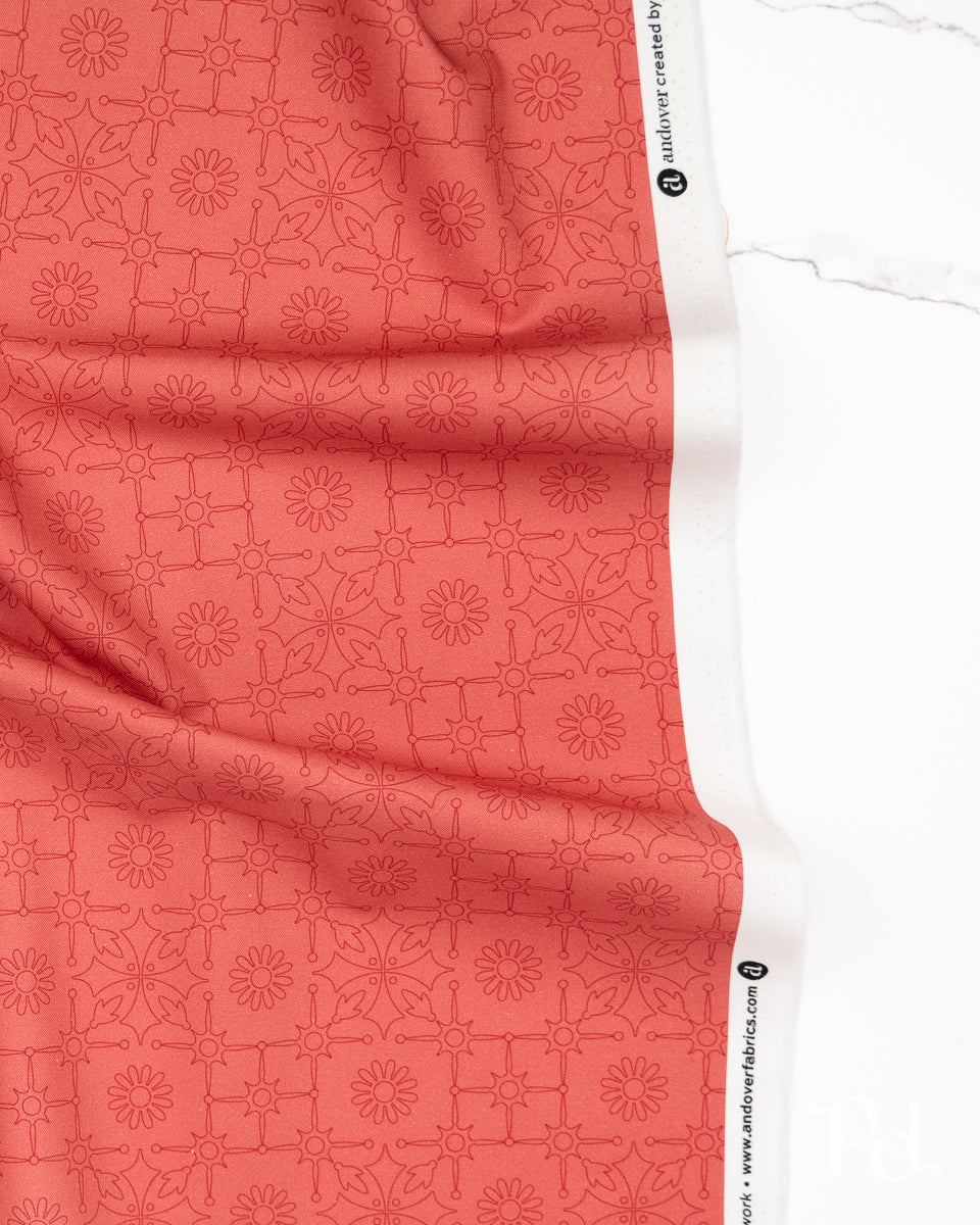Leatherwork Muted Ruby - Color Camp Sun by Alison Glass - Half Yard Fabric (Preorder)