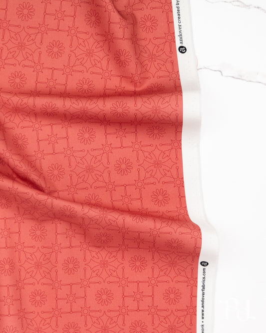 Leatherwork Muted Ruby - Color Camp Sun by Alison Glass - Half Yard Fabric (Preorder)