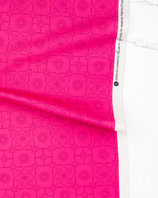 Leatherwork Strawberry - Color Camp Bloom by Alison Glass - Half Yard Fabric (Preorder)