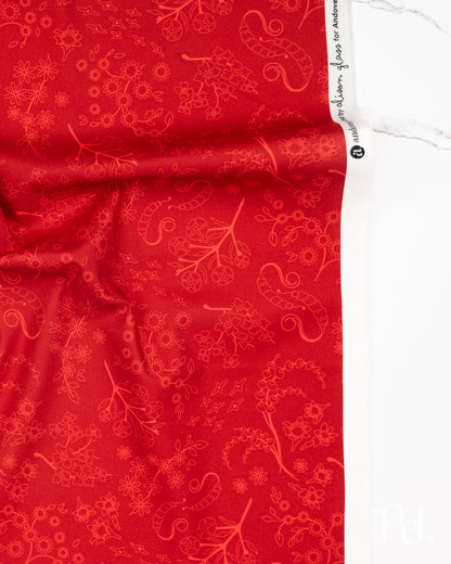 Nestled Dark Ruby - Color Camp Sun by Alison Glass - Half Yard Fabric (Preorder)