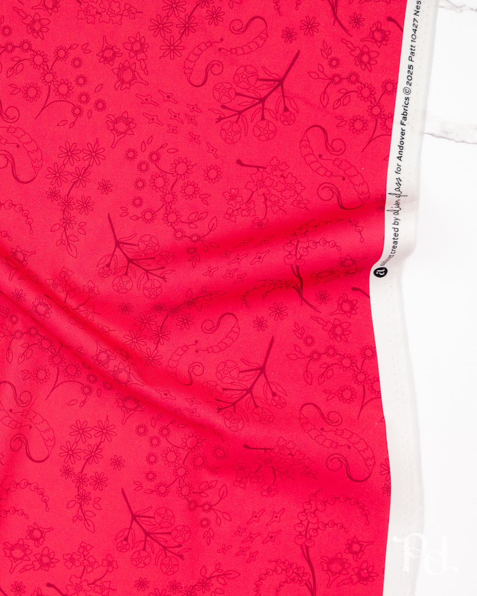 Nestled Ruby - Color Camp Sun by Alison Glass - Half Yard Fabric (Preorder)