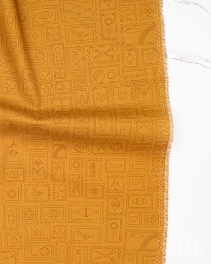Postcard Muted Marigold - Color Camp Sun by Alison Glass - Half Yard Fabric (Preorder)