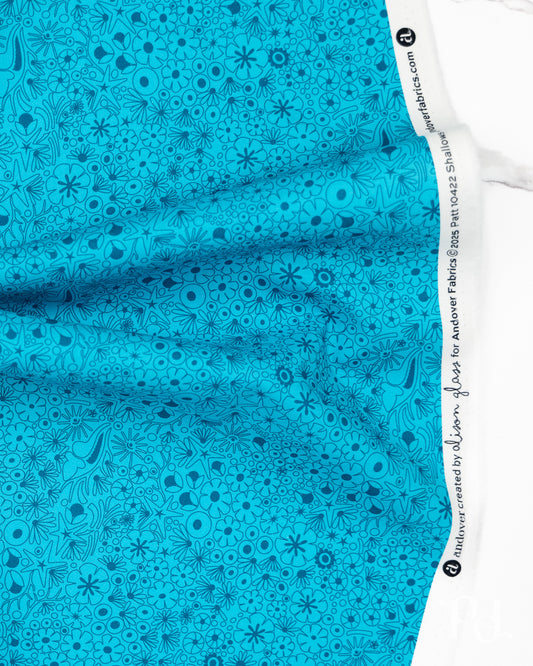 Shallows Peacock - Color Camp Dusk by Alison Glass - Half Yard Fabric (Preorder)