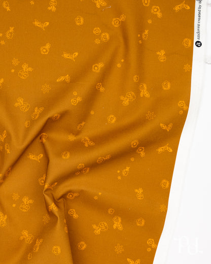Sprig Dark Marigold - Color Camp Sun by Alison Glass - Half Yard Fabric (Preorder)