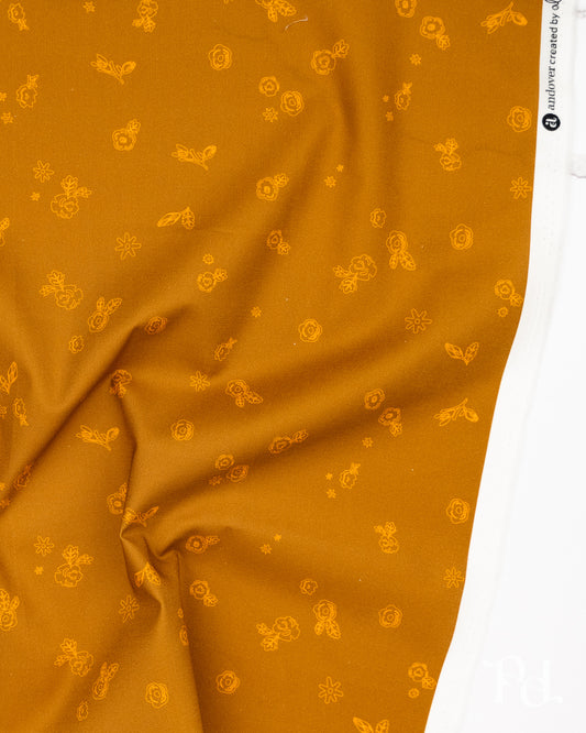 Sprig Dark Marigold - Color Camp Sun by Alison Glass - Half Yard Fabric (Preorder)