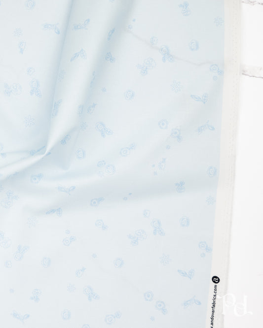 Sprig Lightest Cobalt - Color Camp Dusk by Alison Glass - Half Yard Fabric (Preorder)