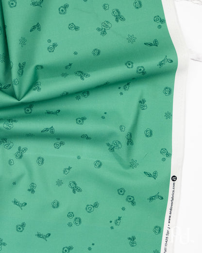 Sprig Muted Teal - Color Camp Grove by Alison Glass - Half Yard Fabric (Preorder)