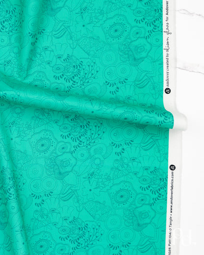 Tangle Teal - Color Camp Grove by Alison Glass - Half Yard Fabric (Preorder)
