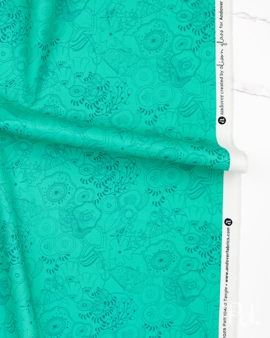 Tangle Teal - Color Camp Grove by Alison Glass - Half Yard Fabric (Preorder)