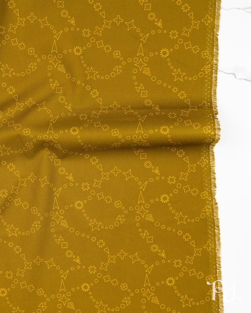 Trail Map Dark Gold - Color Camp Grove by Alison Glass - Half Yard Fabric (Preorder)