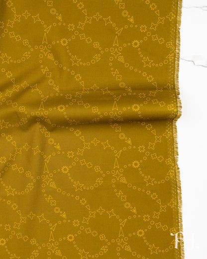 Trail Map Dark Gold - Color Camp Grove by Alison Glass - Half Yard Fabric (Preorder)