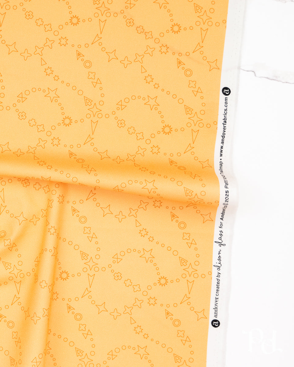 Trail Map Light Maple - Color Camp Sun by Alison Glass - Half Yard Fabric (Preorder)