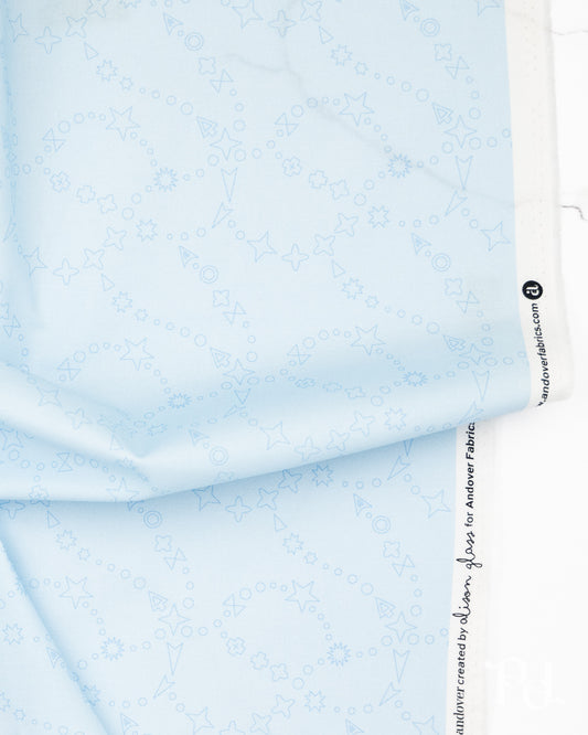 Trail Map Lighter Cobalt - Color Camp Dusk by Alison Glass - Half Yard Fabric (Preorder)