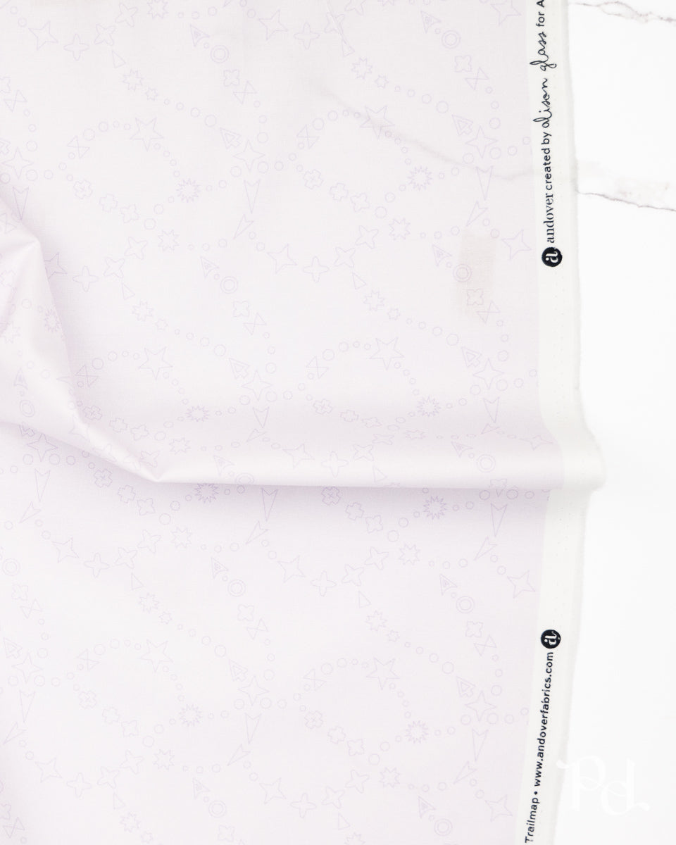 Trail Map Lightest Pansy - Color Camp Bloom by Alison Glass - Half Yard Fabric (Preorder)