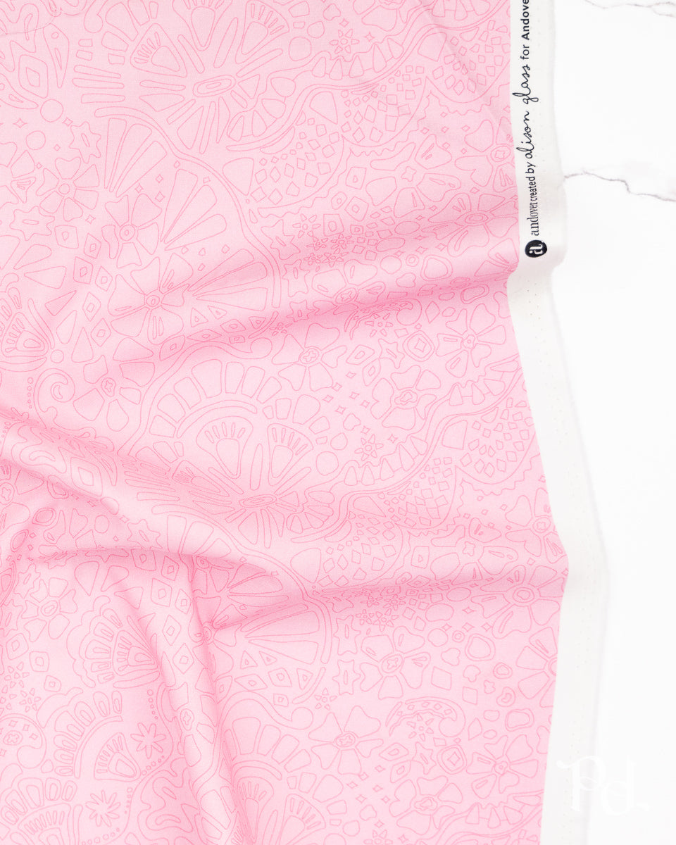 Veil Lighter Strawberry - Color Camp Bloom by Alison Glass - Half Yard Fabric (Preorder)