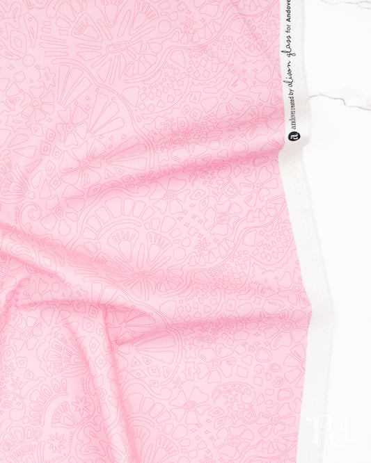 Veil Lighter Strawberry - Color Camp Bloom by Alison Glass - Half Yard Fabric (Preorder)